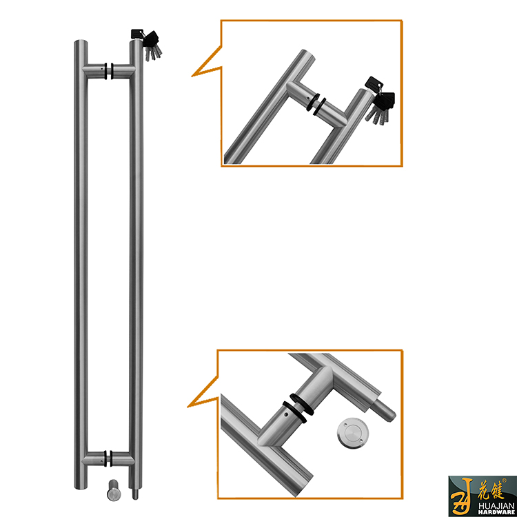 佛山拉手鎖廠(chǎng)家批發(fā)不銹鋼帶鎖拉手玻璃門(mén)帶鎖大拉手08D拉手鎖低位地鎖